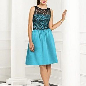 After Six 6656 Cocktail / Special Occasion Dress..Turquoise / Black.Size 4..NWT